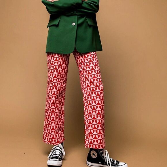 NWT Pink / Red Hearts Printed Jeans - Picture 2 of 2